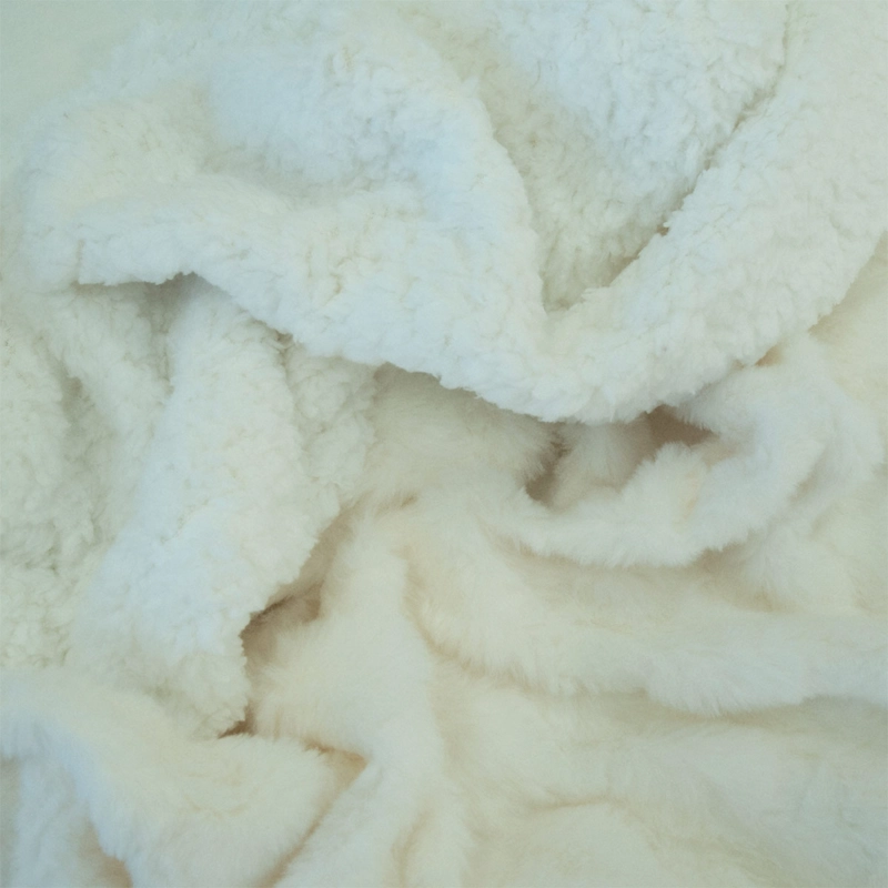 FRAZADA DORAL FLUFFLY SHERPA KING CREMA - 3