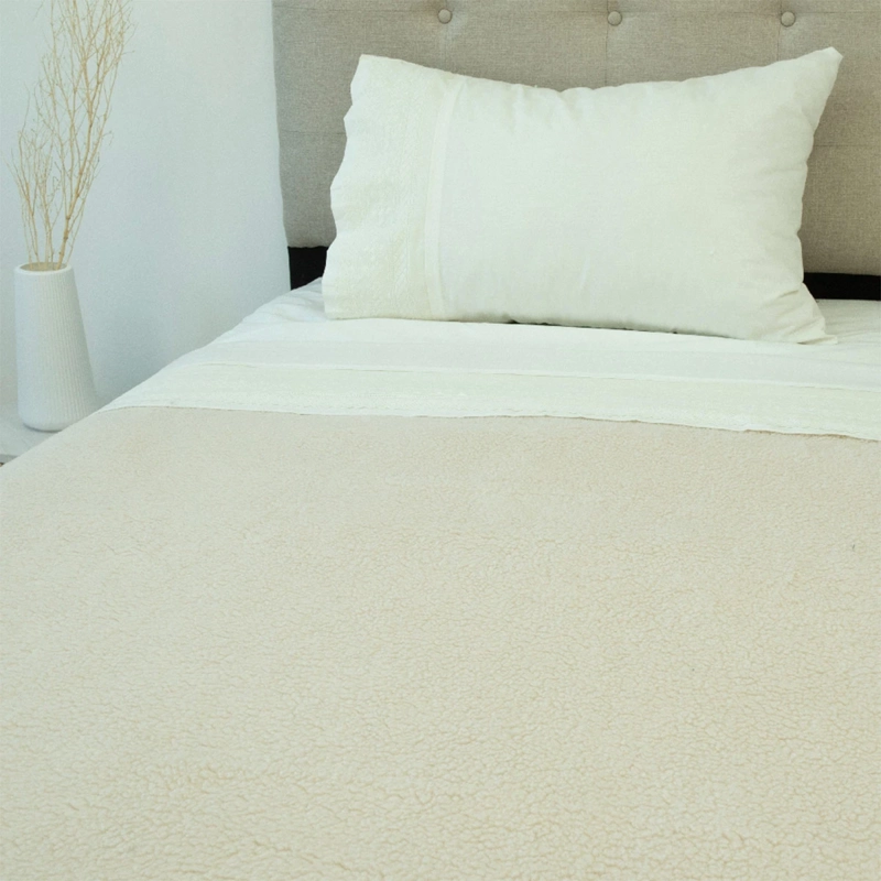 FRAZADA DORAL SOFTY LISA 1.5 PLAZAS CREMA - 2