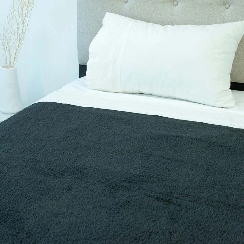 FRAZADA DORAL SOFTY LISA 1.5 PLAZAS NEGRO - 2