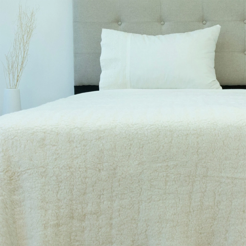 FRAZADA DORAL SOFTY LISA 1.5 PLAZAS CREMA - 1