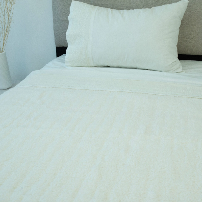 FRAZADA DORAL SOFTY LISA 1.5 PLAZAS CREMA - 2
