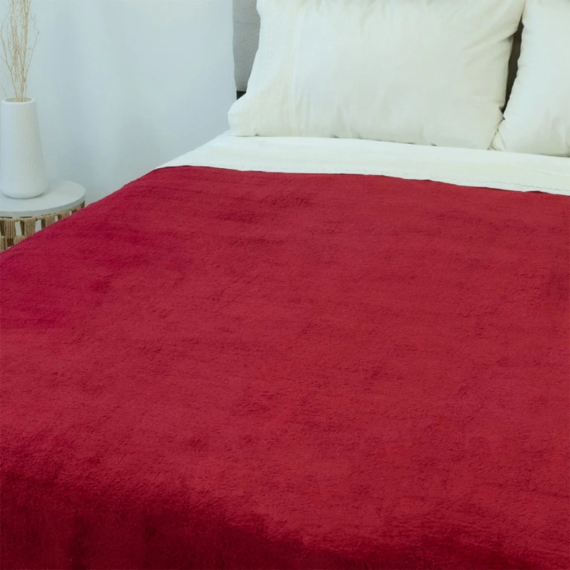 FRAZADA DORAL SOFTY LISA 2 PLAZAS ROJO - 2