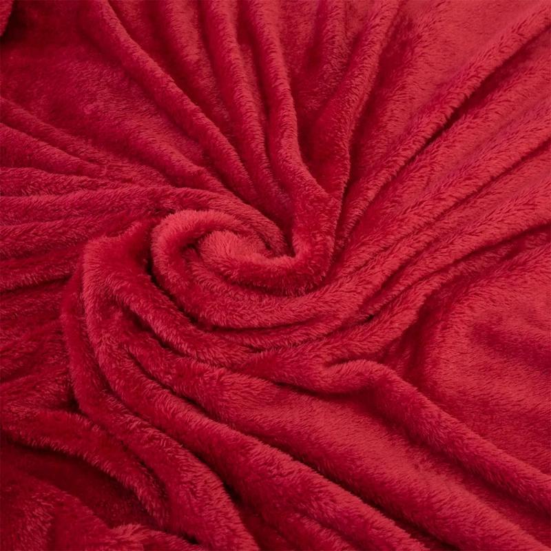 FRAZADA DORAL SOFTY LISA 2 PLAZAS ROJO - 3