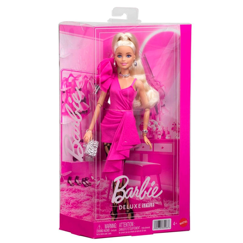 MUÑECA BARBIE FASHIONISTA DELUXE STYLE MEDIAS NEGRO Y ROSA - 6