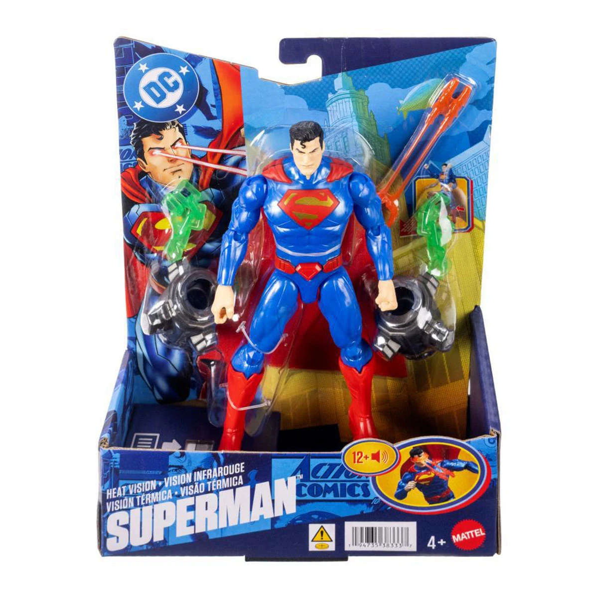 FIGURA DE ACCIÓN DC COMICS SUPERMAN 6" CON ACCESORIOS Y SONIDOS - 8