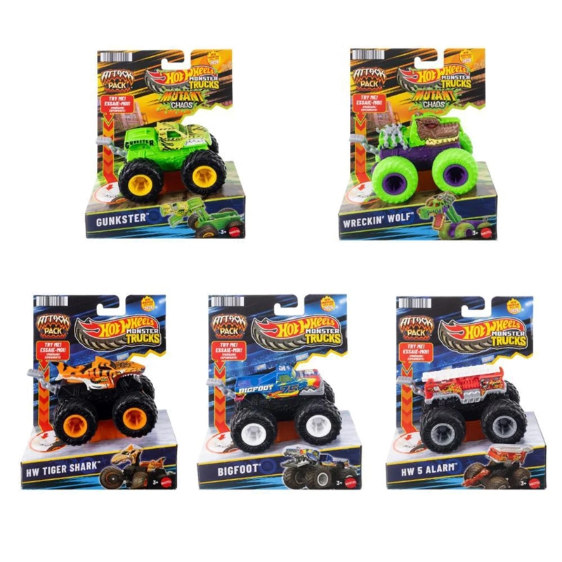 AUTO DE JUGUETE HOT WHEELS MONSTER TRUCKS ATTACK PACK - MODELO ALEATORIO - 1