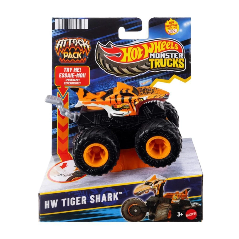 AUTO DE JUGUETE HOT WHEELS MONSTER TRUCKS ATTACK PACK - MODELO ALEATORIO - 3