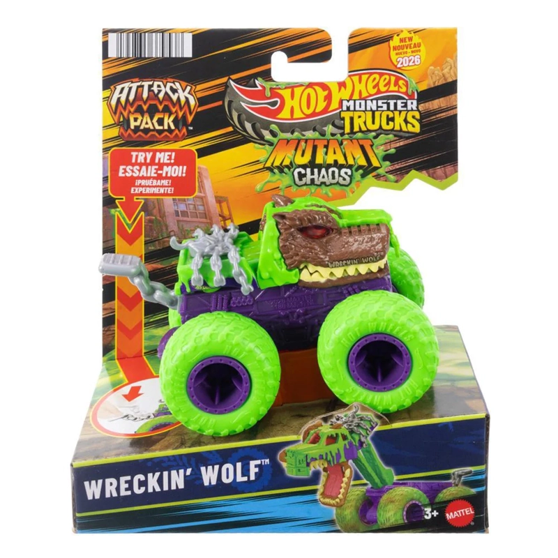 AUTO DE JUGUETE HOT WHEELS MONSTER TRUCKS ATTACK PACK - MODELO ALEATORIO - 5