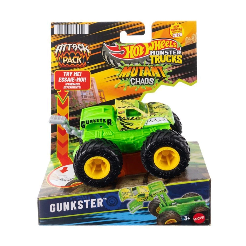 AUTO DE JUGUETE HOT WHEELS MONSTER TRUCKS ATTACK PACK - MODELO ALEATORIO - 6