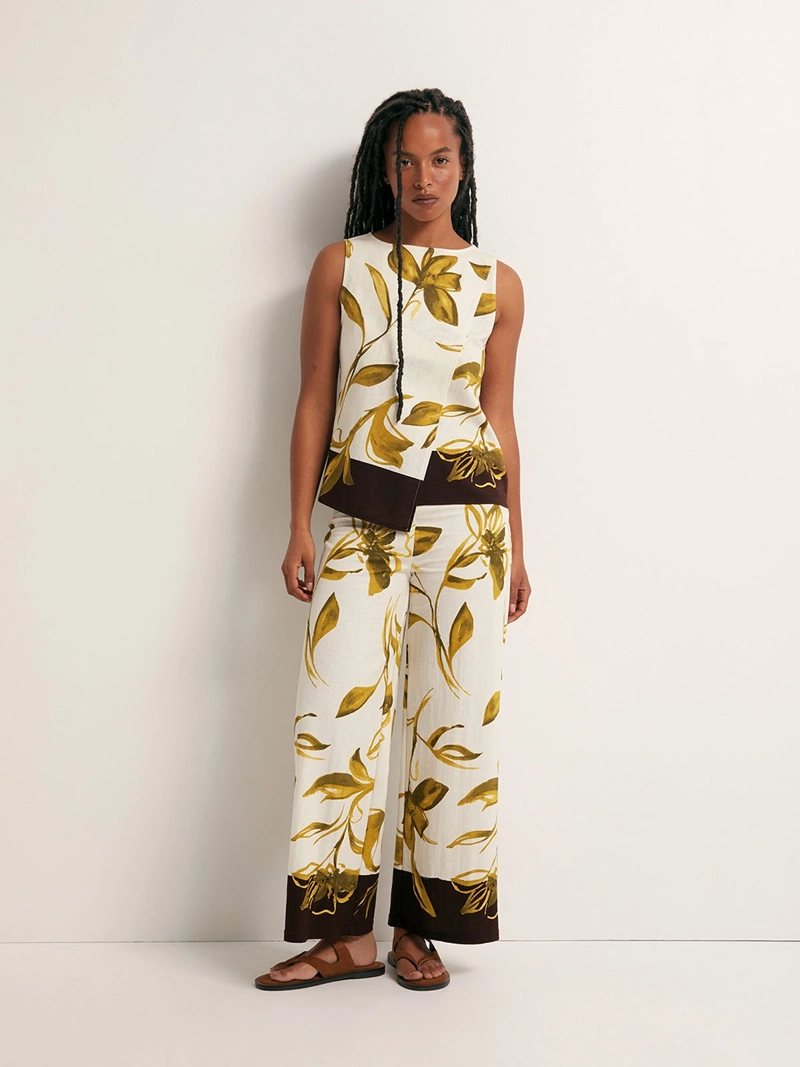 PANTALÓN MUJER SFERA LINO REGULAR FIT - 1