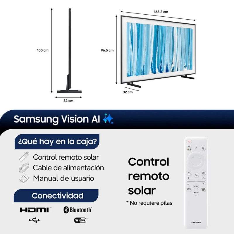SMART TV SAMSUNG NEO QLED 4K UHD 75” THE FRAME PRO LS03HW - 3