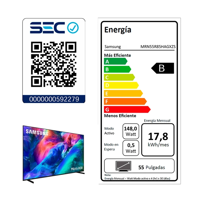 SMART TV SAMSUNG RGB MICROLED 4K UHD 55” R85H - 10