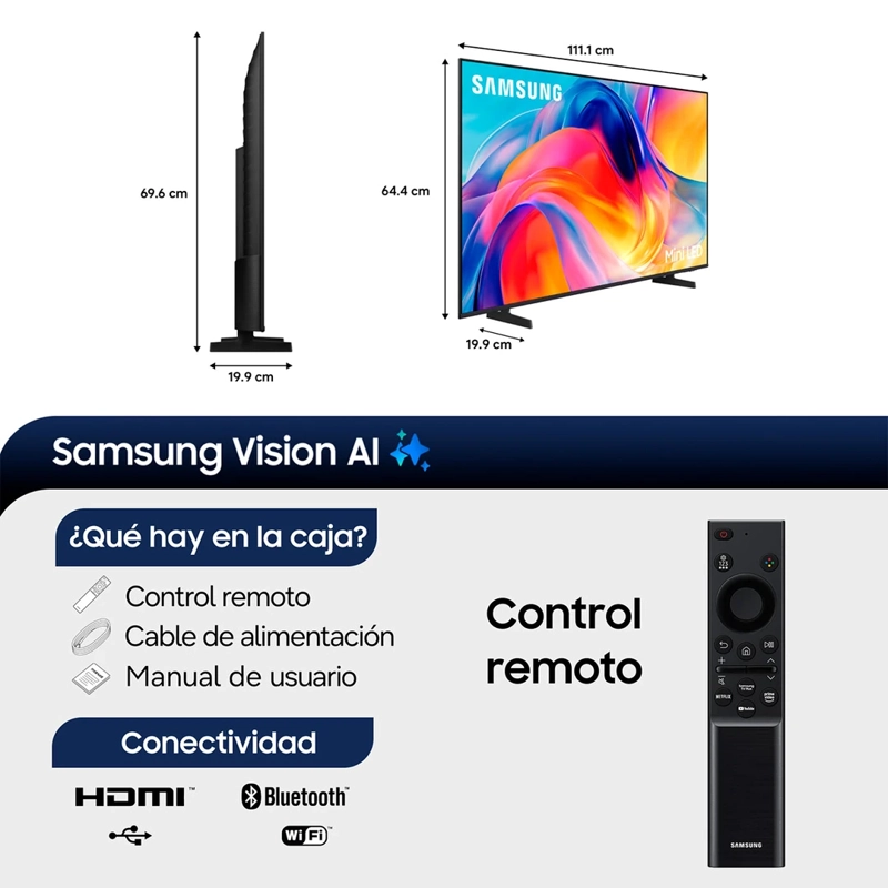 SMART TV SAMSUNG MINI LED 4K UHD 50” M70H VISION AI (2026) - 3