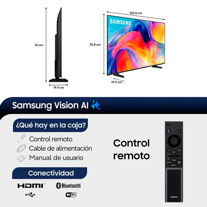 SMART TV SAMSUNG MINI LED 4K UHD 55” M70H VISION AI (2026) - 3