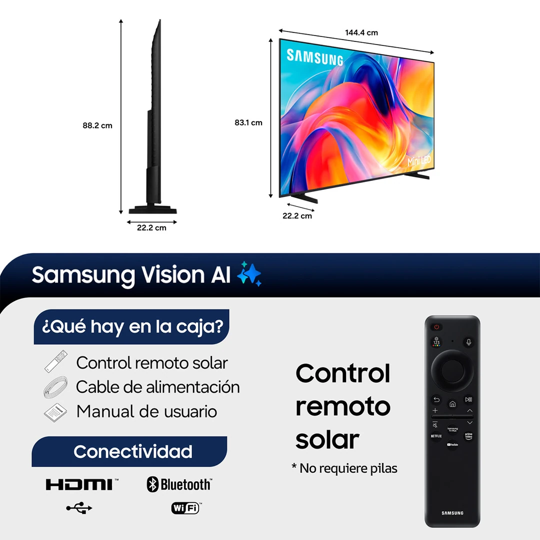 SMART TV SAMSUNG MINI LED 4K UHD 65” M75H - 3