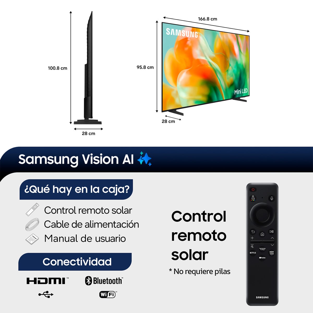 SMART TV SAMSUNG MINI LED 4K UHD 75” M80H - 3