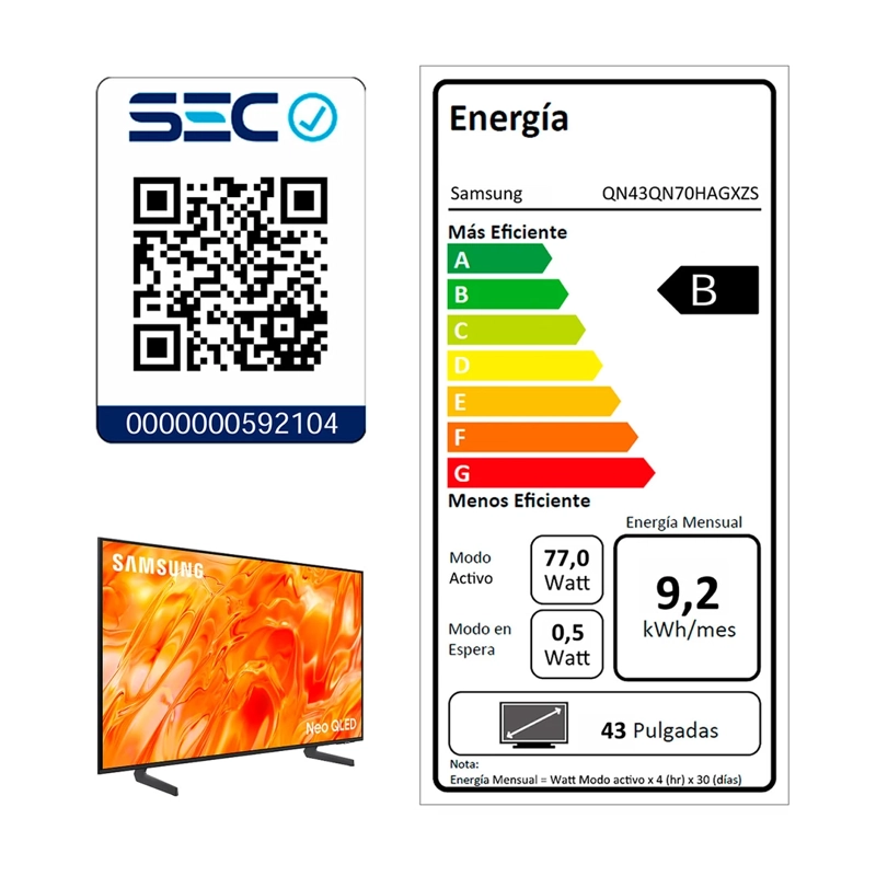 SMART TV SAMSUNG NEO QLED 4K UHD 43” QN70H - 11