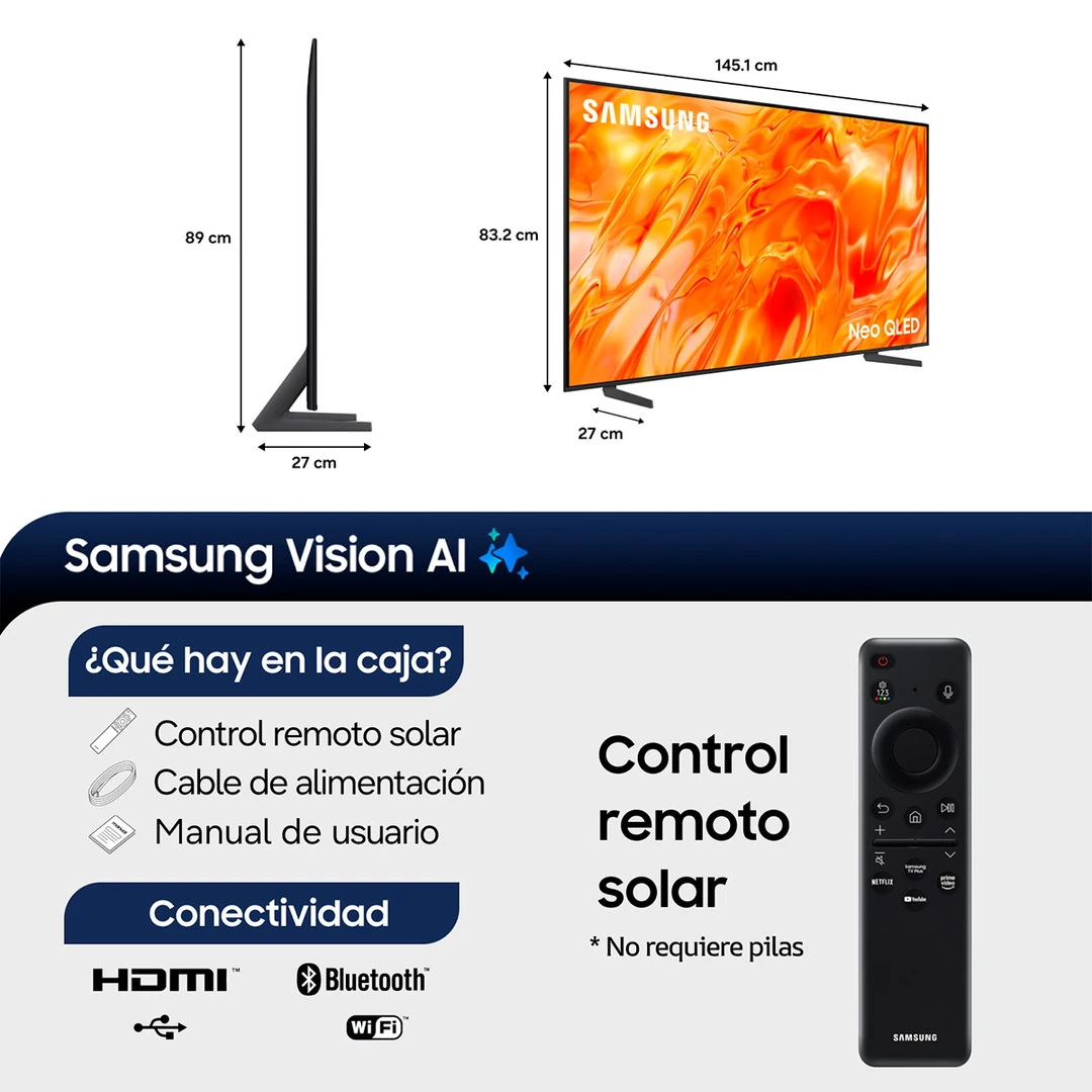 SMART TV SAMSUNG NEO QLED 4K UHD 65” QN70H - 3