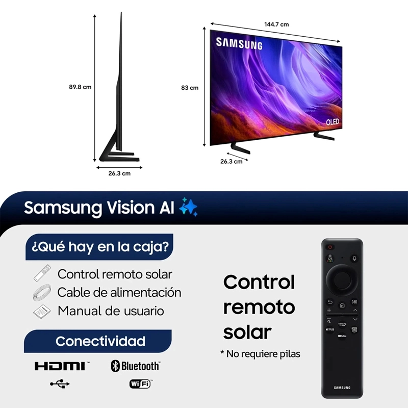 SMART TV SAMSUNG OLED 4K UHD 65” S85H - 3