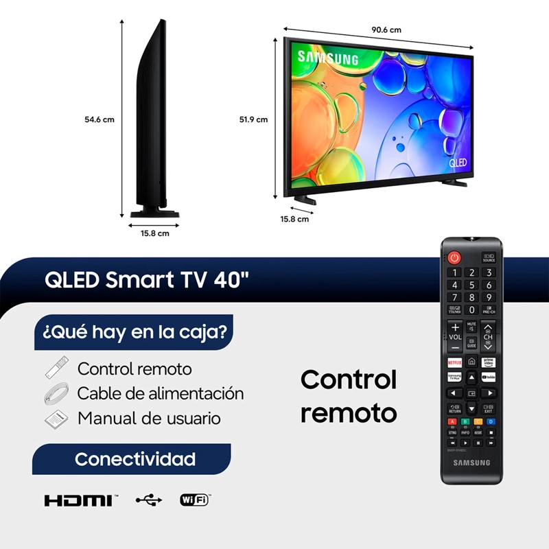 SMART TV SAMSUNG QLED FULL HD 40” Q50F - 3