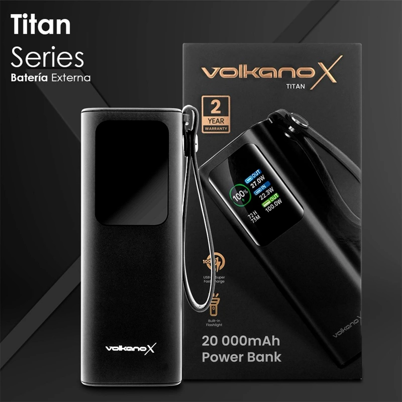 BATERÍA PORTATIL VOLKANO TITAN SERIES 20000MAH - 6