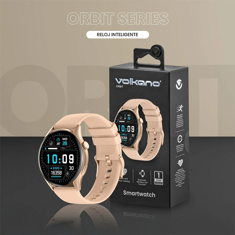 SMARTWATCH VOLKANO ORBIT SERIES FITNESS Dorado, foto 4