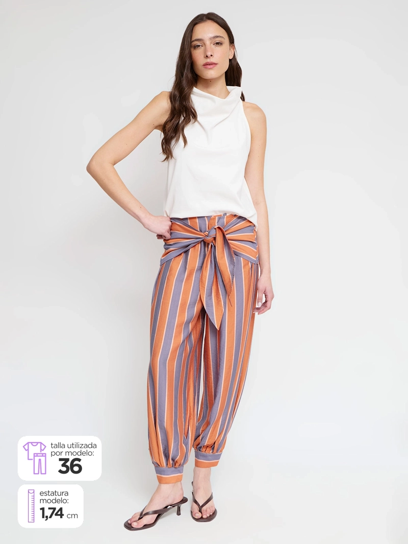 PANTALÓN MUJER MARQUIS BOMBACHO PAÑUELO - 1