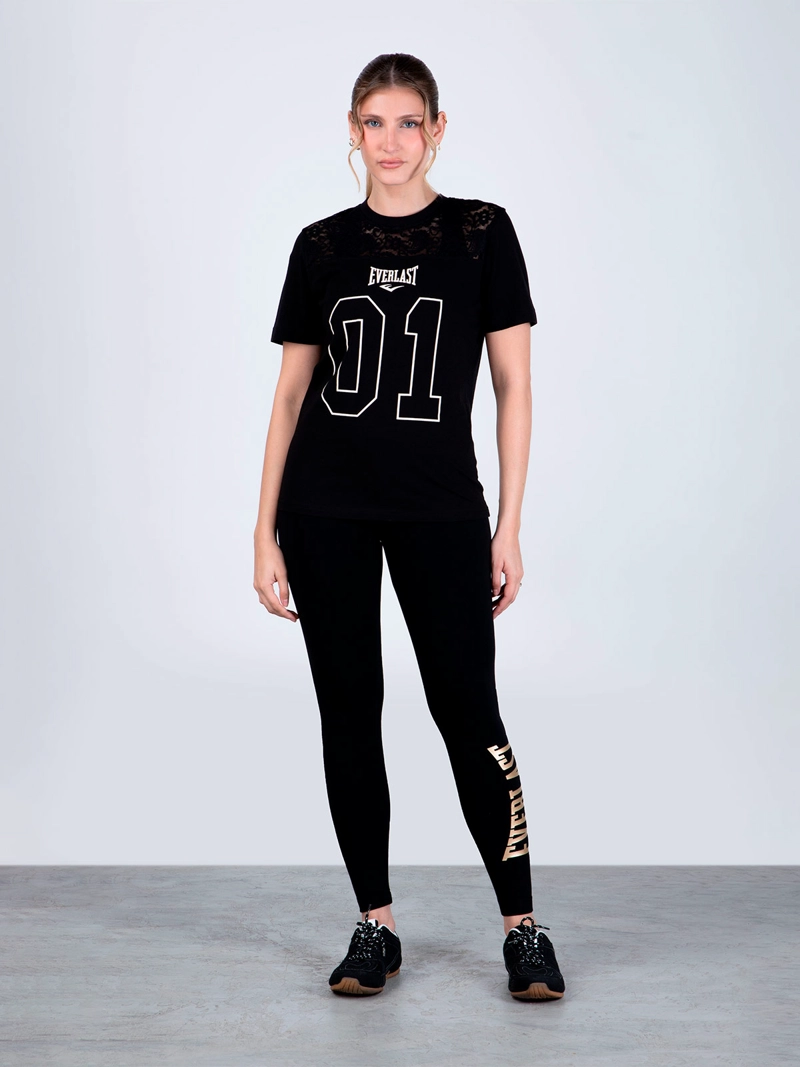 POLERA MUJER EVERLAST ALGODÓN MANGA CORTA - 5
