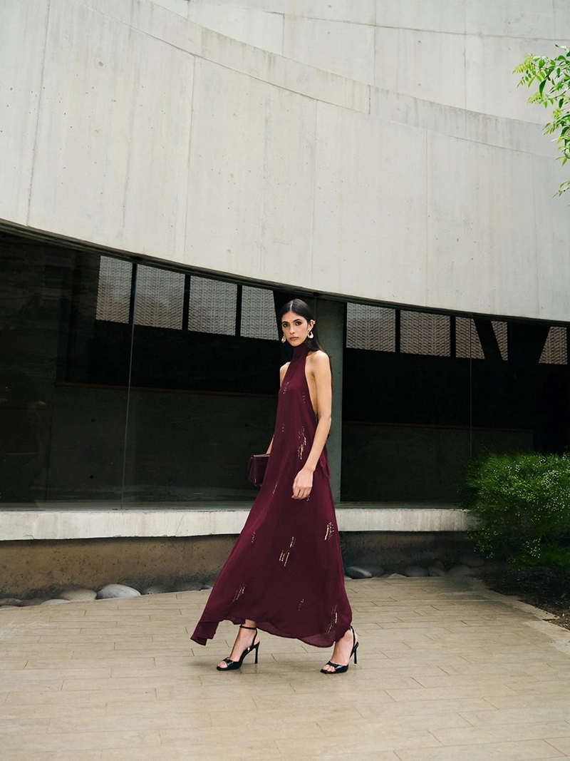 VESTIDO MUJER MARQUIS HALTER MOSTACILLAS - 1