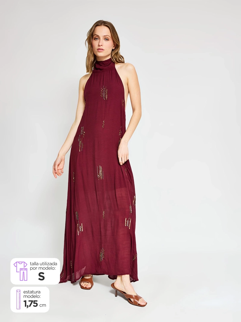VESTIDO MUJER MARQUIS HALTER MOSTACILLAS