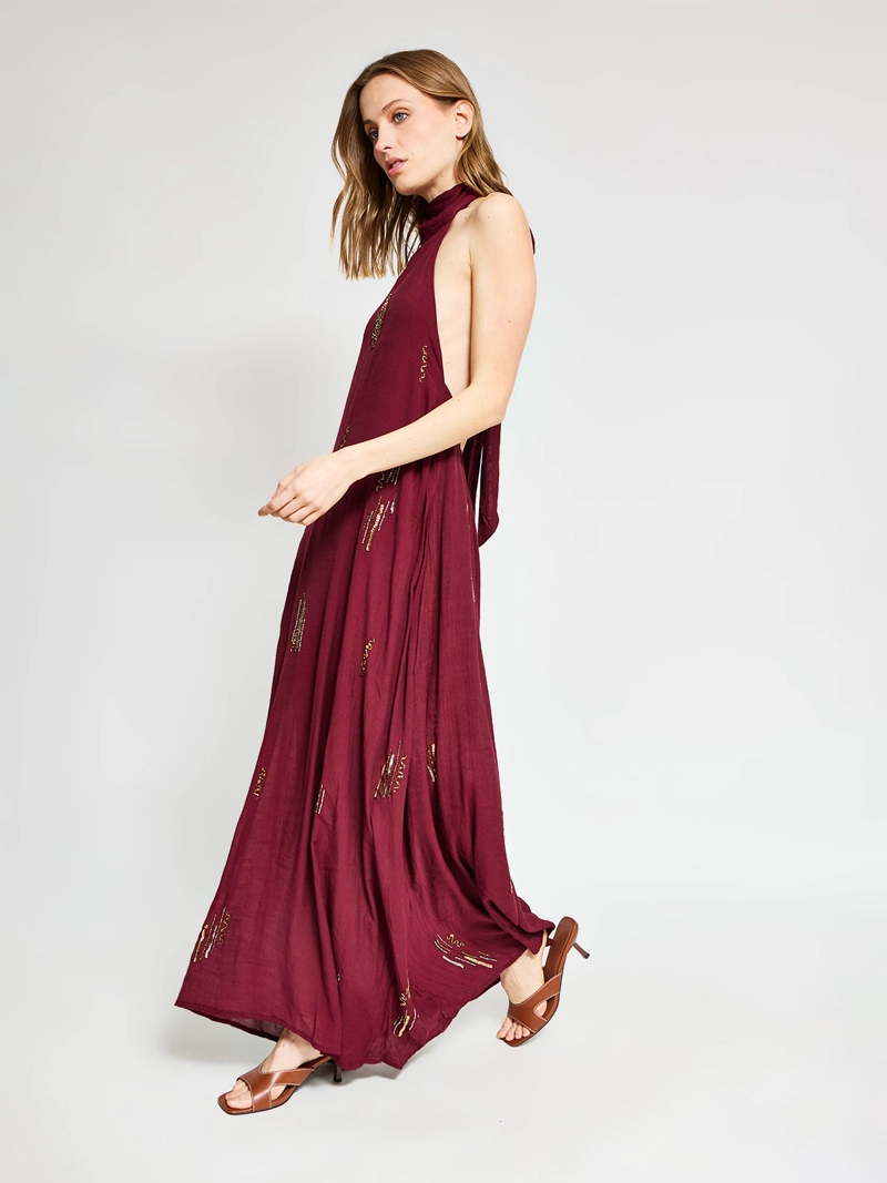 VESTIDO MUJER MARQUIS HALTER MOSTACILLAS - 2