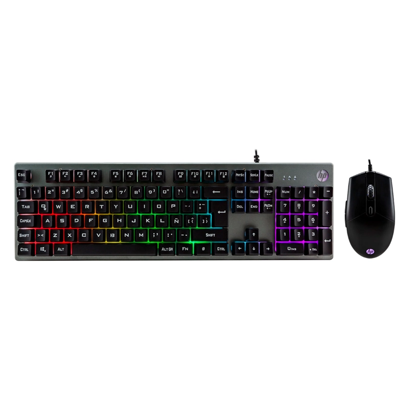SET TECLADO MOUSE ALÁMBRICO HP GAMER MEMBRANA KM300F - 2