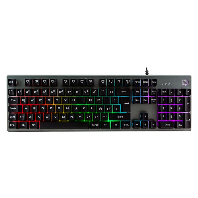 SET TECLADO MOUSE ALÁMBRICO HP GAMER MEMBRANA KM300F - 3
