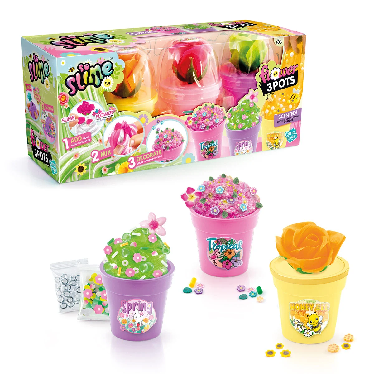 SLIME CANAL TOYS FLORES 3 PACK - 1