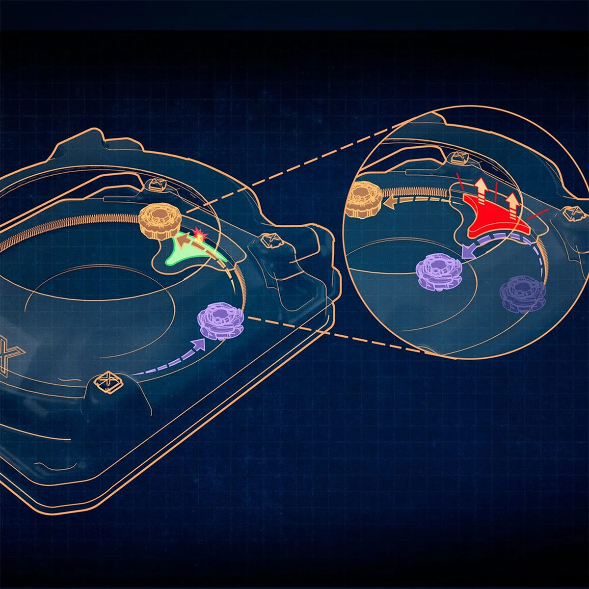 TROMPO BEYBLADE X SET DE BATALLA SNEAK ATTACK - 10