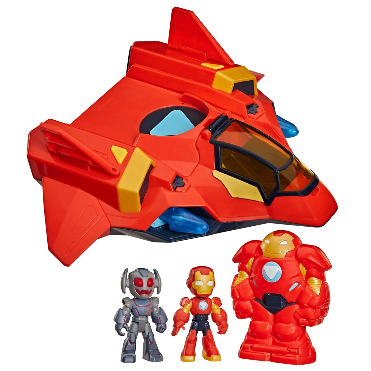 FIGURA DE ACCIÓN MARVEL IRON MAN AND HIS AWESOME FRIENDS IRON JET Y ARMADURA GIGANTE - 2