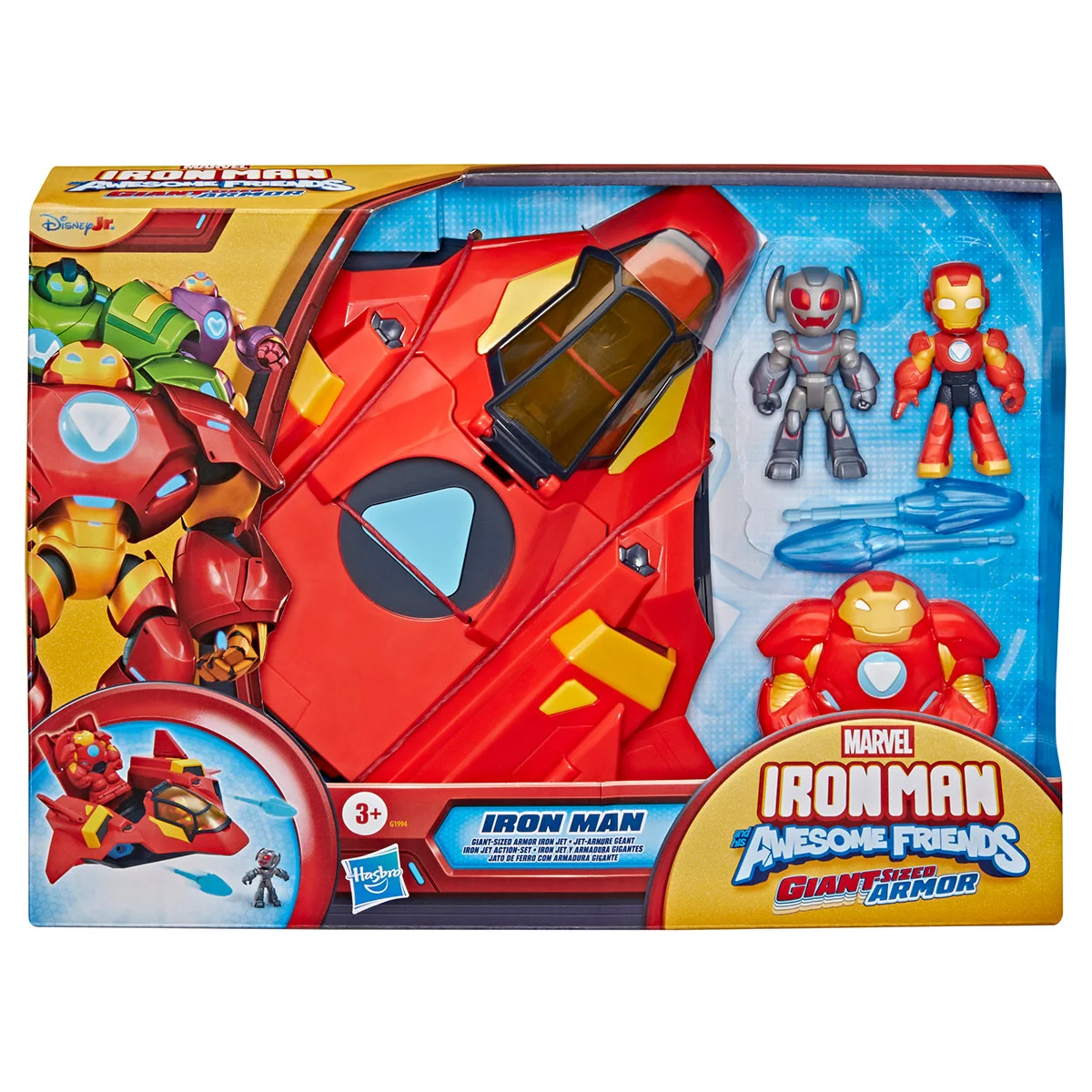 FIGURA DE ACCIÓN MARVEL IRON MAN AND HIS AWESOME FRIENDS IRON JET Y ARMADURA GIGANTE - 5