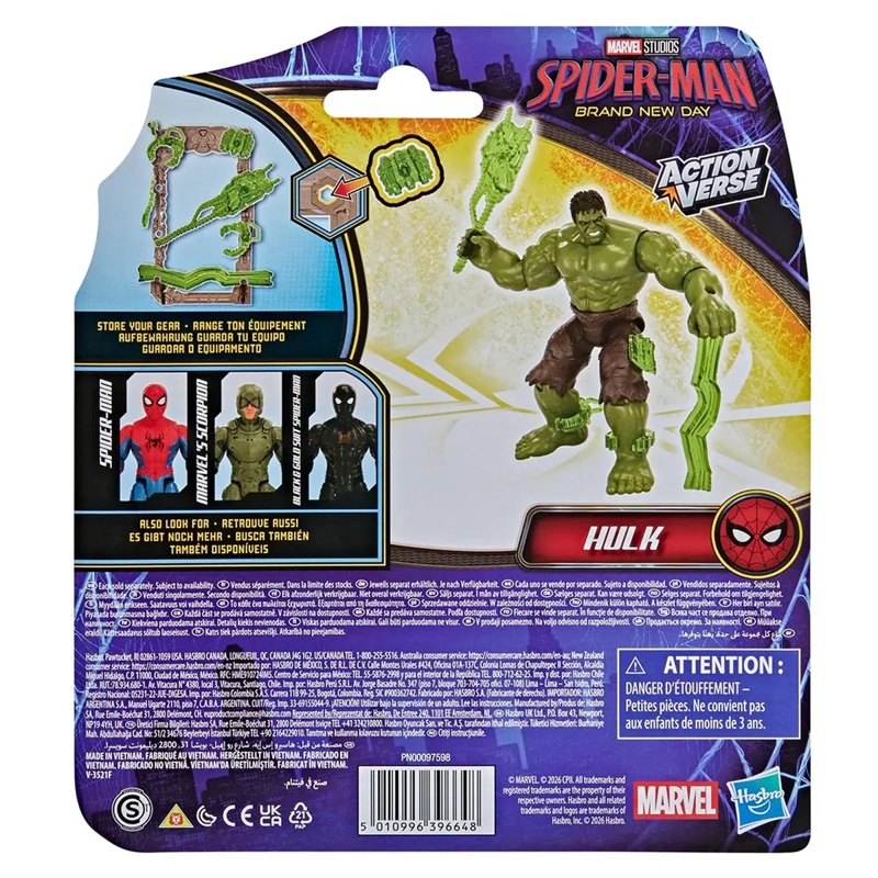 FIGURA DE ACCIÓN SPIDERMAN ACTIONVERSE BRAND NEW DAY HULK - 5