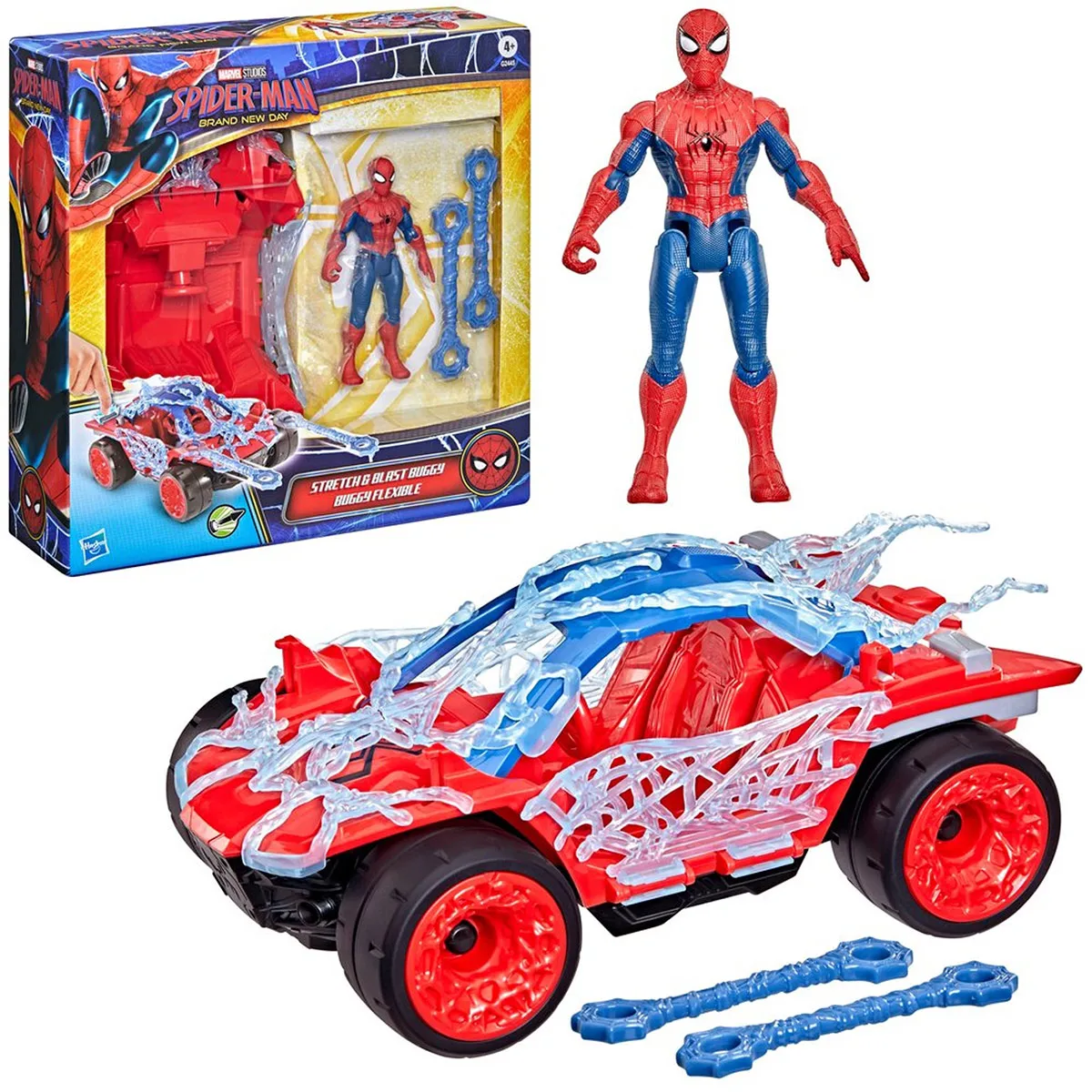 SET FIGURAS DE ACCIÓN SPIDERMAN ACTION VERSE STRETCH & BLAST BUGGY - 1