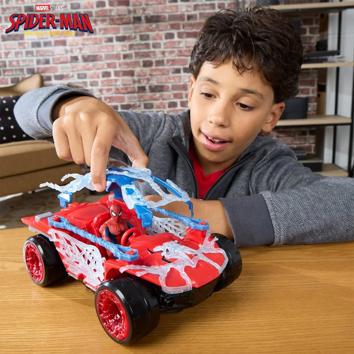 SET FIGURAS DE ACCIÓN SPIDERMAN ACTION VERSE STRETCH & BLAST BUGGY - 11