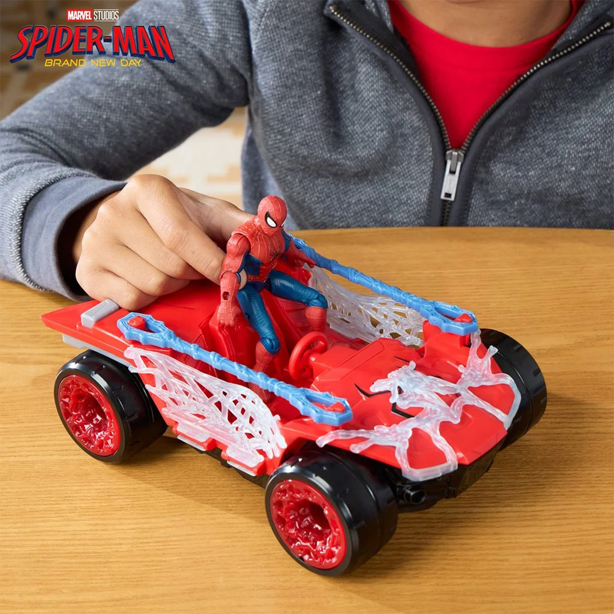 SET FIGURAS DE ACCIÓN SPIDERMAN ACTION VERSE STRETCH & BLAST BUGGY - 10