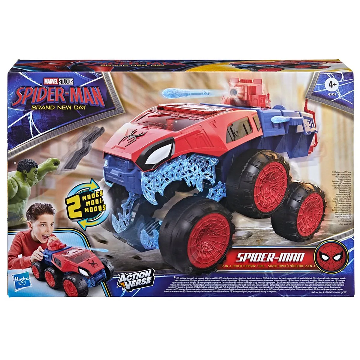 SET DE VEHÍCULO SPIDERMAN BRAND NEW DAY SUPER TANQUE MORDEDOR 2 EN 1 - 4