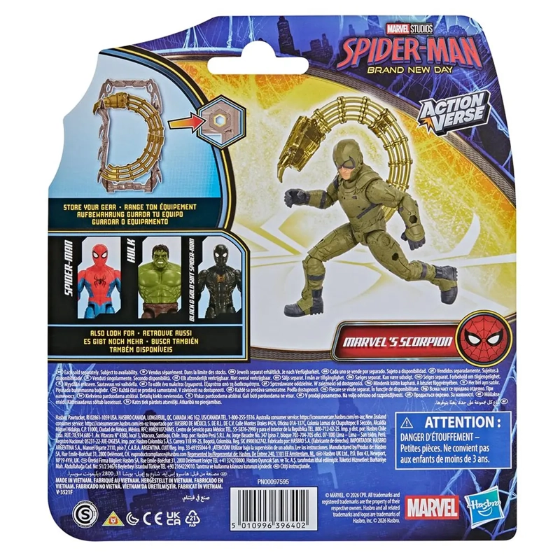 FIGURA DE ACCIÓN SPIDERMAN ACTIONVERSE BRAND NEW DAY MARVEL'S SCORPION - 9