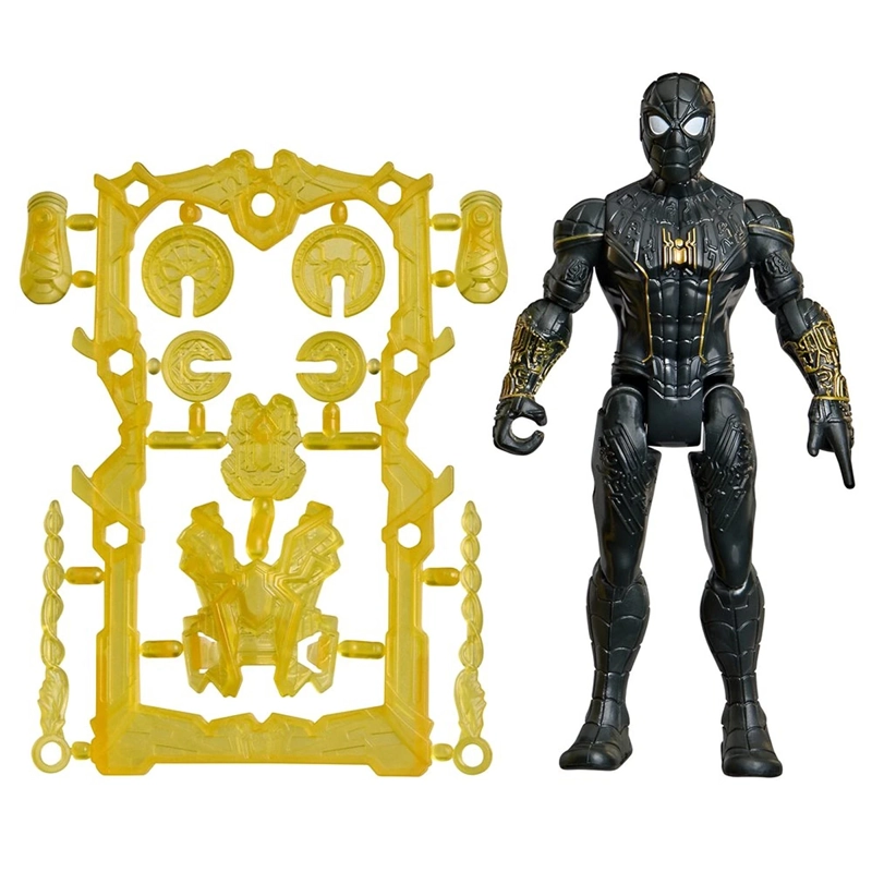 FIGURA DE ACCIÓN SPIDERMAN ACTIONVERSE LEJOS DE CASA TRAJE NEGRO Y DORADO SPIDERMAN - 2