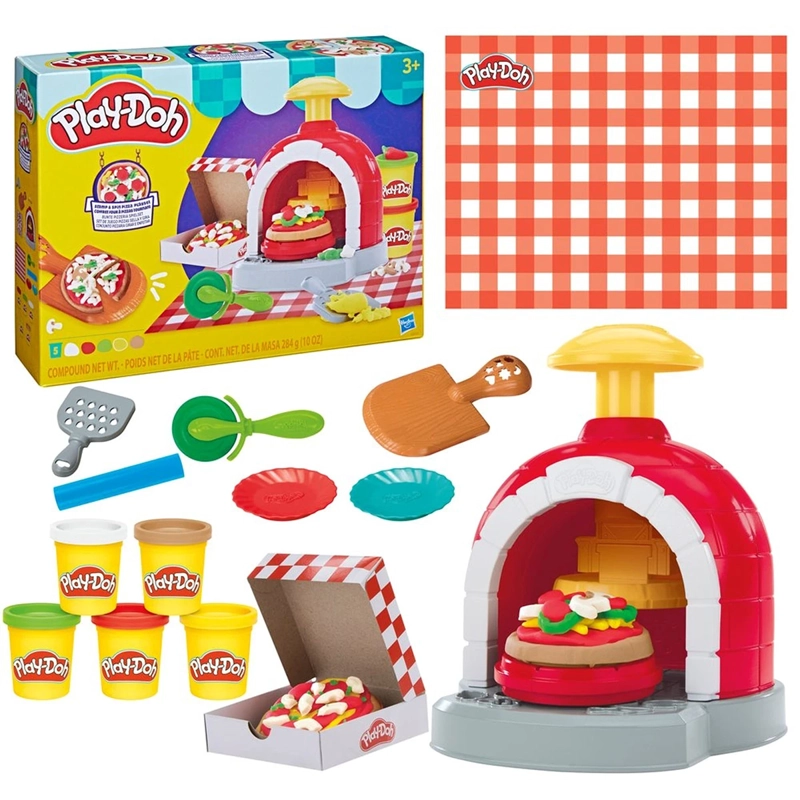 SET DE MASAS MOLDEABLES PLAY-DOH PIZZAS SELLA Y GIRA - 1