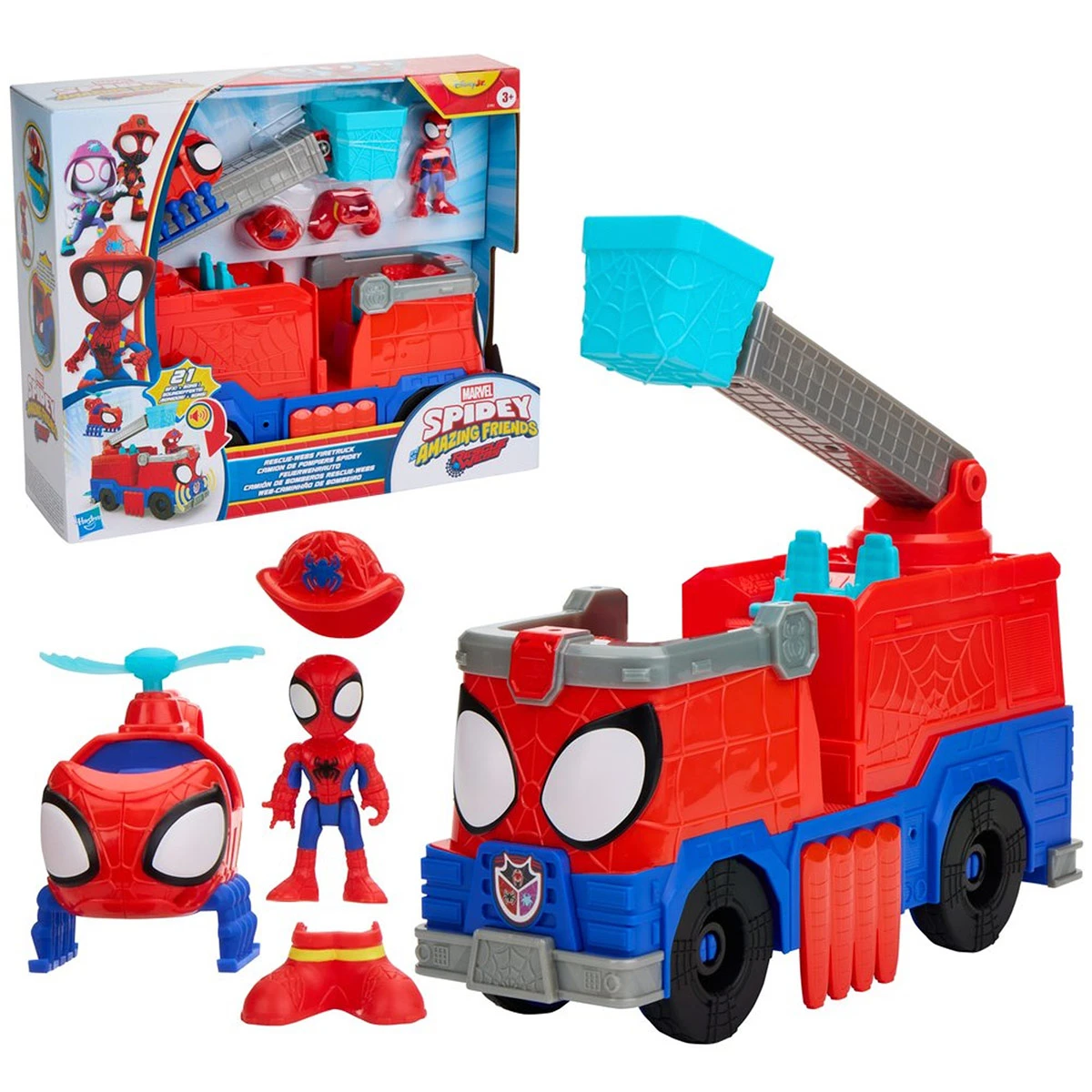 SET FIGURAS DE ACCIÓN MARVEL SPIDEY RESCUE-WEBS CAMIÓN DE BOMBEROS - 1