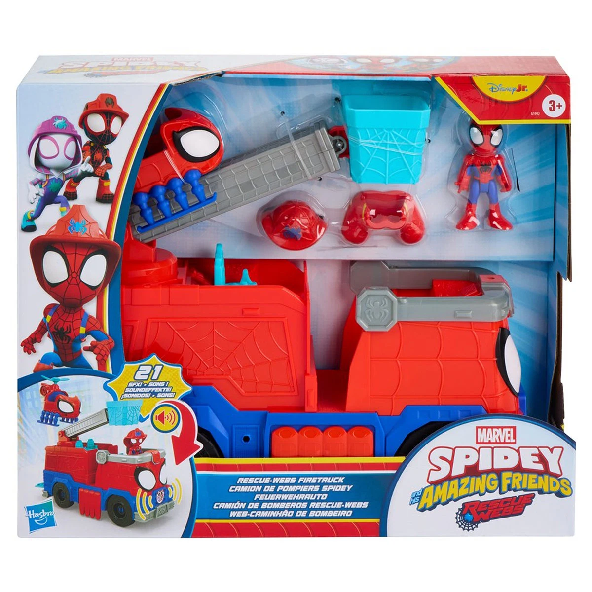 SET FIGURAS DE ACCIÓN MARVEL SPIDEY RESCUE-WEBS CAMIÓN DE BOMBEROS - 3