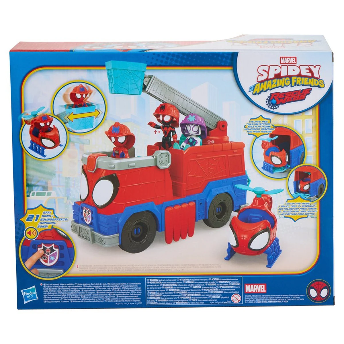 SET FIGURAS DE ACCIÓN MARVEL SPIDEY RESCUE-WEBS CAMIÓN DE BOMBEROS - 4