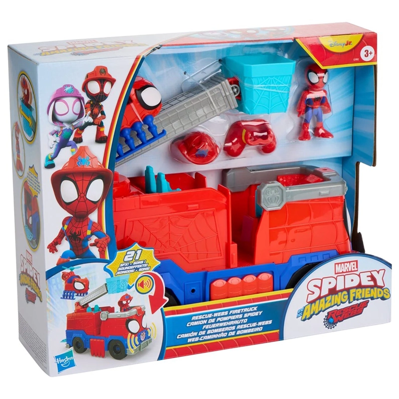 SET FIGURAS DE ACCIÓN MARVEL SPIDEY RESCUE-WEBS CAMIÓN DE BOMBEROS - 5