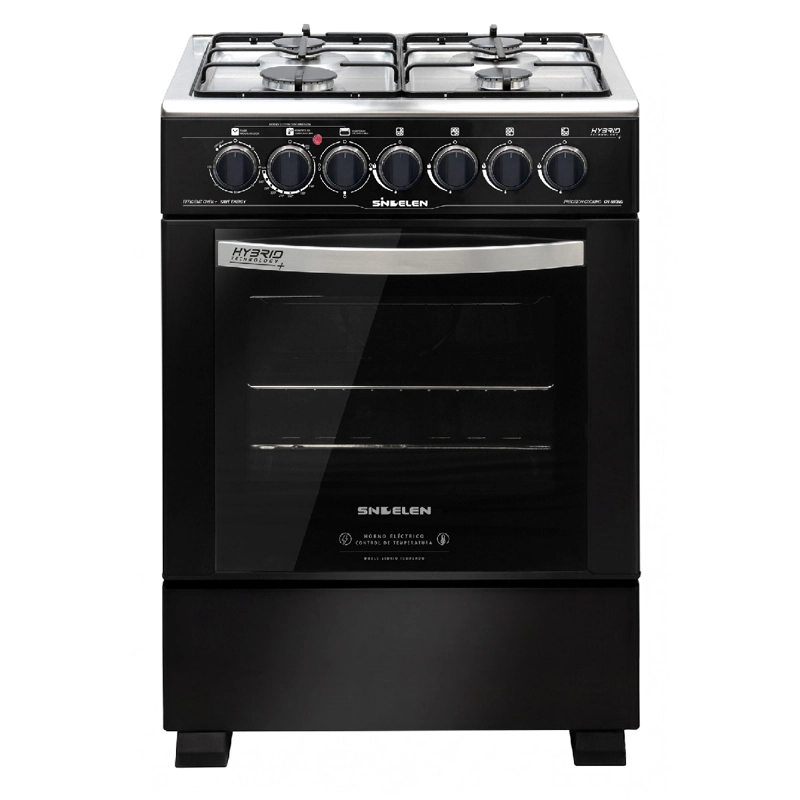 COCINA HÍBRIDA SINDELEN CH-600NG 4 PLATOS GRILL NEGRO - 2